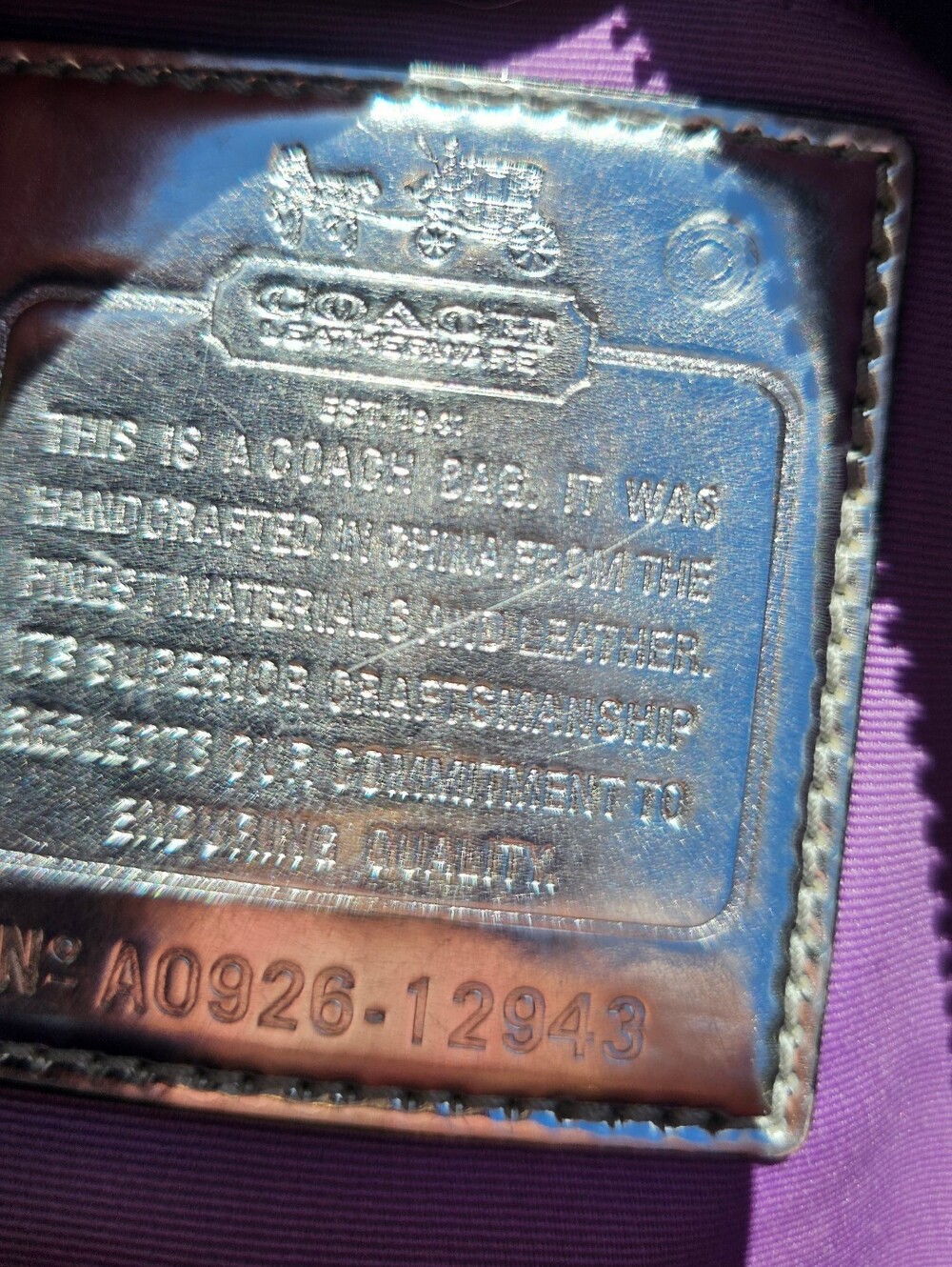 **Coach Madison Sabrina Black Op Art Signature Satchel 12943** - Picture 14 of 14